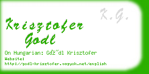 krisztofer godl business card